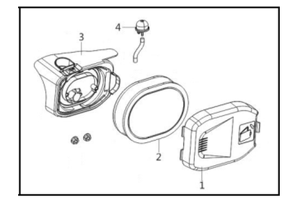 Air Cleaner Diagram and Parts List for  Powermate Hedge Trimmer