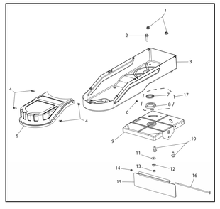 Frame Assembly Diagram and Parts List for  Powermate Hedge Trimmer