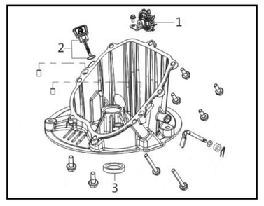 Crankcase Cover Diagram and Parts List for  Powermate Hedge Trimmer