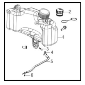 Fuel Tank Diagram and Parts List for  Powermate Tiller