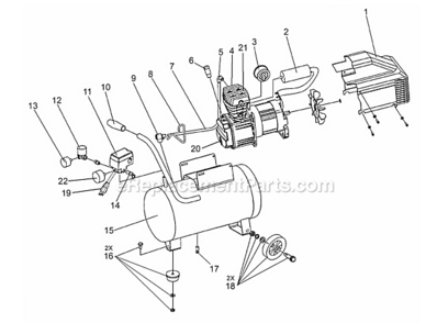 Part Location Diagram of 072-0010 Powermate Petcock