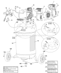 Page A Diagram and Parts List for  Powermate Compressor