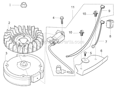 Part Location Diagram of A201689 Powermate Bolt, Crankcase Shield