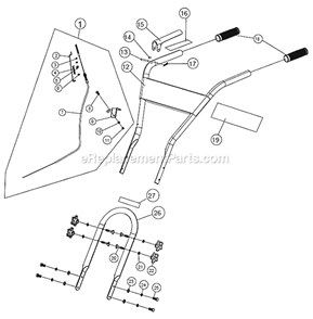 Part Location Diagram of A200364 Southland Kit, Clutch Cable Control-25Mm