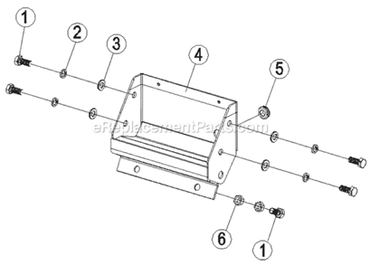 Swing Plate Mount Assembly Diagram and Parts List for  Powermate Tiller