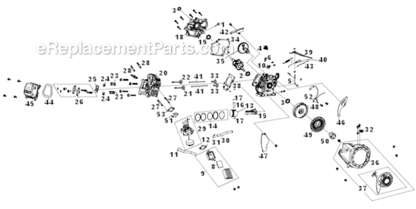 Page B Diagram and Parts List for  Powermate Generator