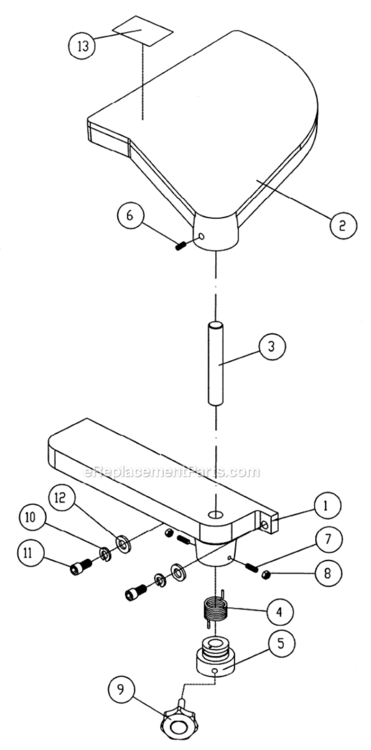 Cutterhead_Guard_Assembly Diagram and Parts List for 1791307 Powermatic Planer Jointer