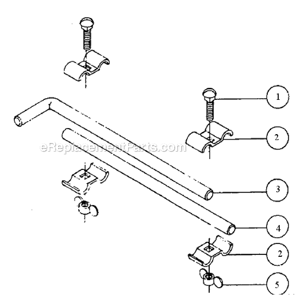 Stop Rod Diagram and Parts List for  Powermatic Band Saw