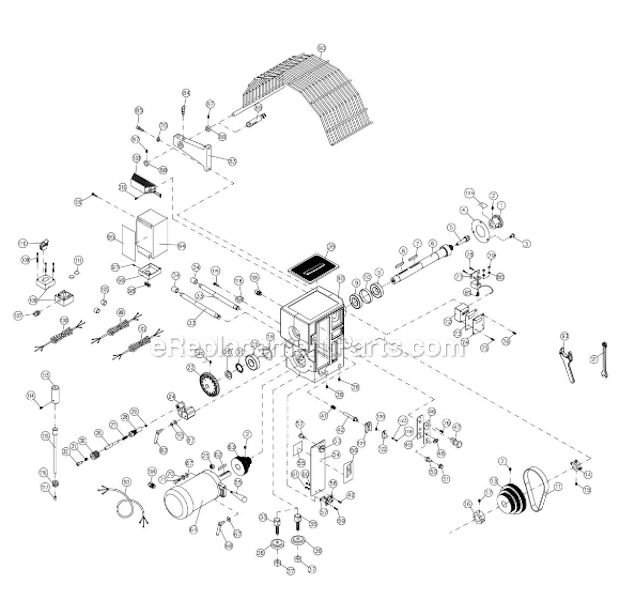 Page A Diagram and Parts List for  Powermatic Lathe