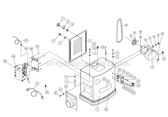 Page D Diagram and Parts List for 1610077K Powermatic Planer Jointer