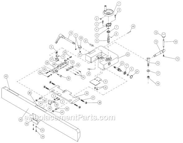 Page B Diagram and Parts List for 1610084K Powermatic Planer Jointer