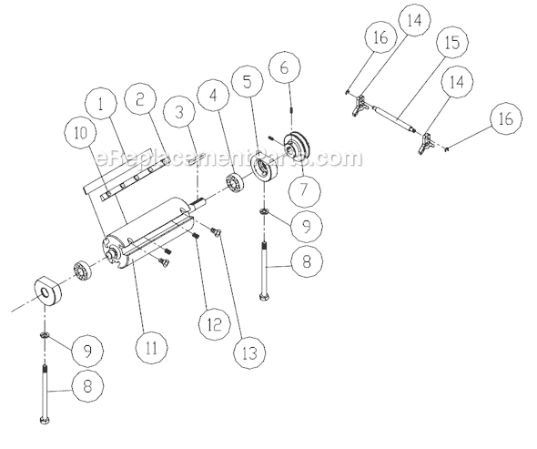 Page C Diagram and Parts List for 1610084K Powermatic Planer Jointer