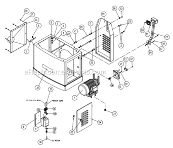 Stand_Assembly Diagram and Parts List for 1791307 Powermatic Planer Jointer