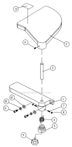 Cutterhead_Guard_Assembly Diagram and Parts List for 1791307 Powermatic Planer Jointer