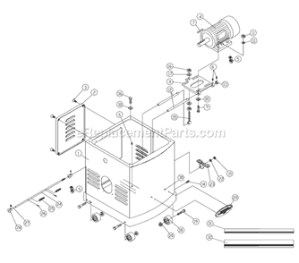 Page E Diagram and Parts List for 1791210 Powermatic Planer Jointer