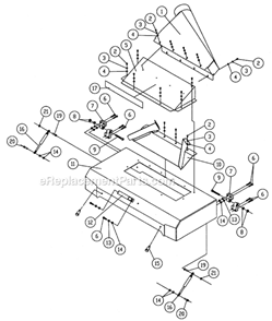 Page E Diagram and Parts List for 1791268 Powermatic Planer Jointer