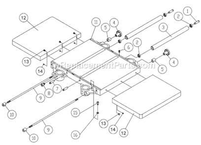 Page E Diagram and Parts List for 1791315 Powermatic Planer Jointer