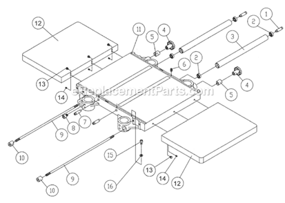 Page E Diagram and Parts List for 1791316 Powermatic Planer Jointer
