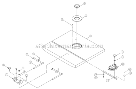 Page B Diagram and Parts List for 1791273 Powermatic Shaper