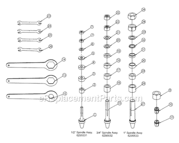 Page F Diagram and Parts List for 1791273 Powermatic Shaper