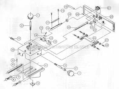Part Location Diagram of 6567006 Powermatic Nut Hex. Jam 7/16"-20