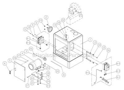 Page C Diagram and Parts List for 1791291K Powermatic Sander Polisher