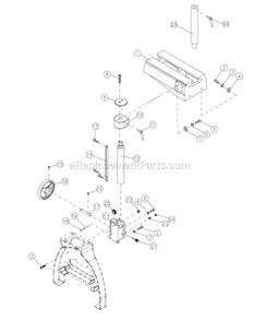 Page E Diagram and Parts List for  Powermatic Lathe