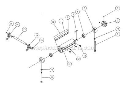Page C Diagram and Parts List for 1610077K Powermatic Planer Jointer
