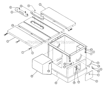 Part Location Diagram of 3684232 Powermatic Plated Table Angle Scale