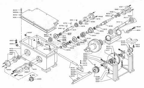 Page D Diagram and Parts List for  Powermatic Band Saw