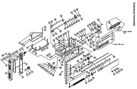 Cutterhead Assembly Diagram and Parts List for 1791297 Powermatic Planer Jointer