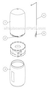 Page A Diagram and Parts List for 1791077B Powermatic Dust Collector