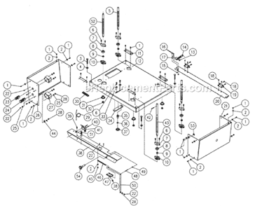Part Location Diagram of 6296235 Powermatic Rear Bracket