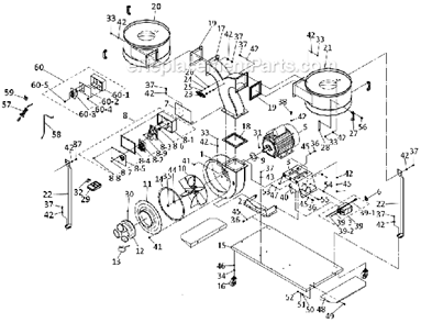 Page A Diagram and Parts List for 1791076CK Powermatic Dust Collector