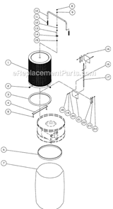 Page B Diagram and Parts List for 1791076CK Powermatic Dust Collector