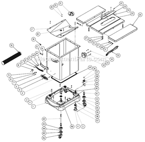 Part Location Diagram of PM2000-102 Powermatic Cabinet