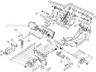 Page B Diagram and Parts List for 1720304K Powermatic Table Saw