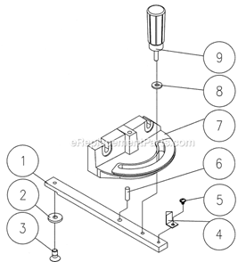 Part Location Diagram of PM9-PWBS14-251-1 Powermatic GUIDE BAR
