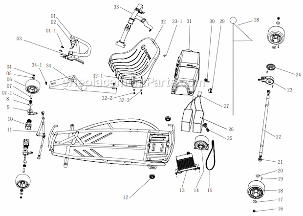 Page A Diagram and Parts List for  Razor Miscellaneous