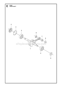 Crankshaft Diagram and Parts List for  RedMax Chainsaw
