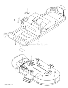 Part Location Diagram of 590791801 Husqvarna DECAL CTRL PANEL GRAPHIC DECAL