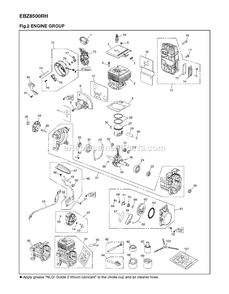 Engine Diagram and Parts List for (10200101 AND UP)(2014-04) RedMax Leaf Blower / Vacuum