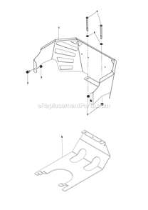 Frame - Rear Guards Diagram and Parts List for  RedMax Lawn Tractor