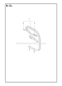 Handle Diagram and Parts List for  RedMax Chainsaw