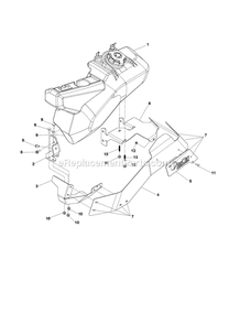 Fuel Tank 3 Diagram and Parts List for  RedMax Lawn Tractor