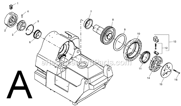 Page A Diagram and Parts List for Type 2 Ridgid Pipe Tools