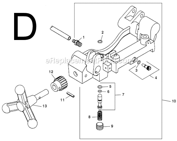 Page D Diagram and Parts List for  Ridgid Pipe Tools