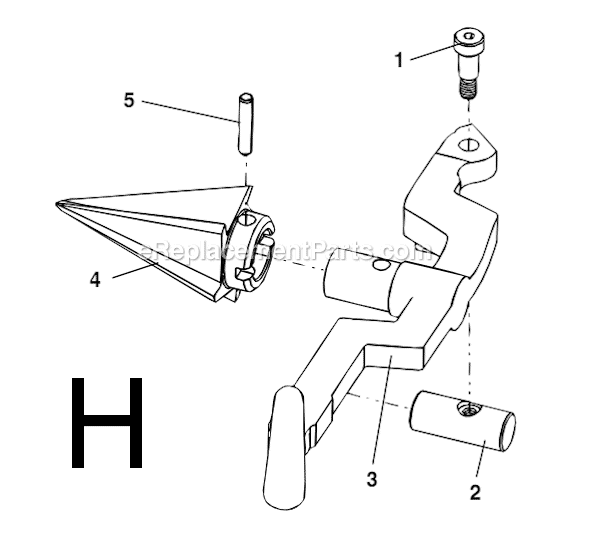 Page H Diagram and Parts List for  Ridgid Pipe Tools