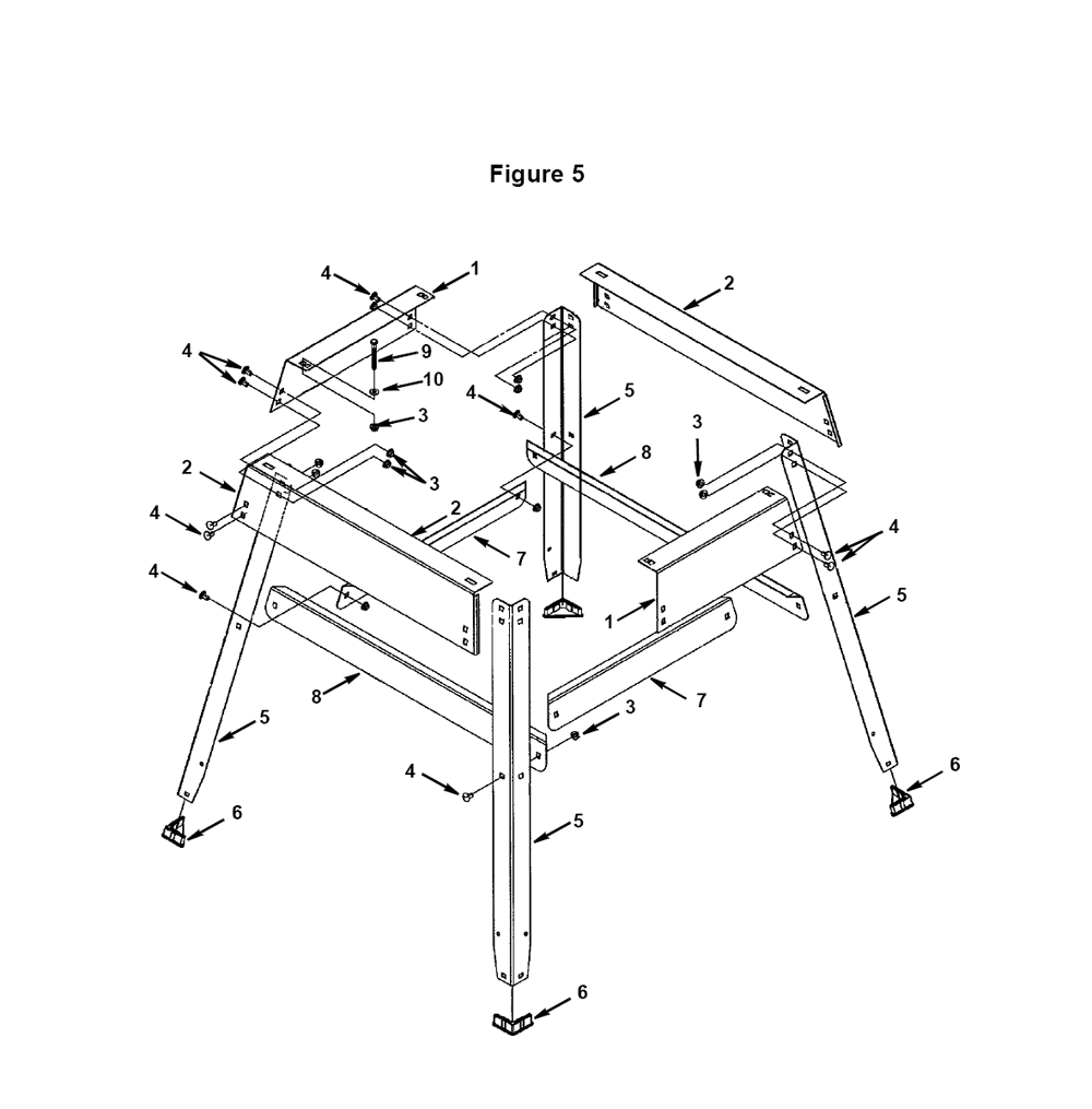 Fig-2 Diagram and Parts List for  Ridgid Saw