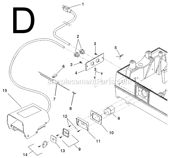 Page D Diagram and Parts List for  Ridgid Pipe Tools